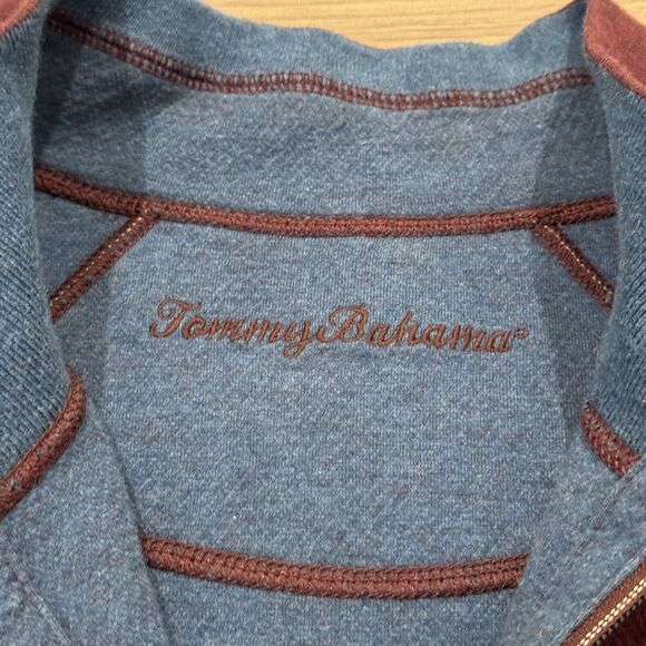 Tommy Bahama Quarter Zip Pullover Sweater Mens Size XL Burgundy Red Long Sleeve - Picture 3 of 5
